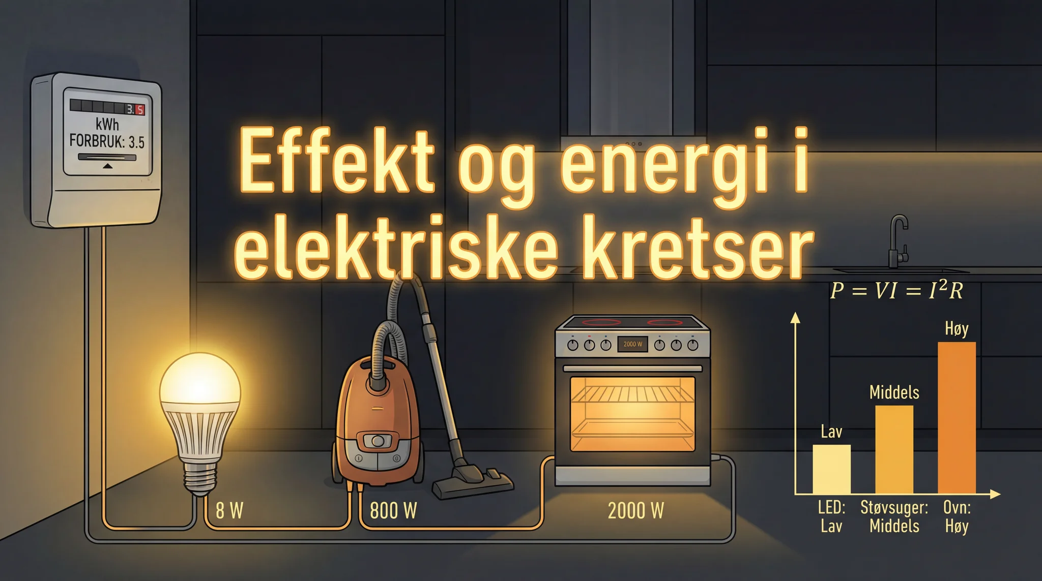 Effekt og energi i elektriske kretser